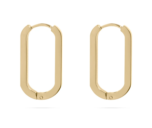 LUX Oval Huggie Earrings