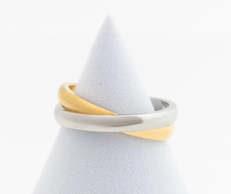 LUX Mixed Metal Intertwined Ring 18k/SS