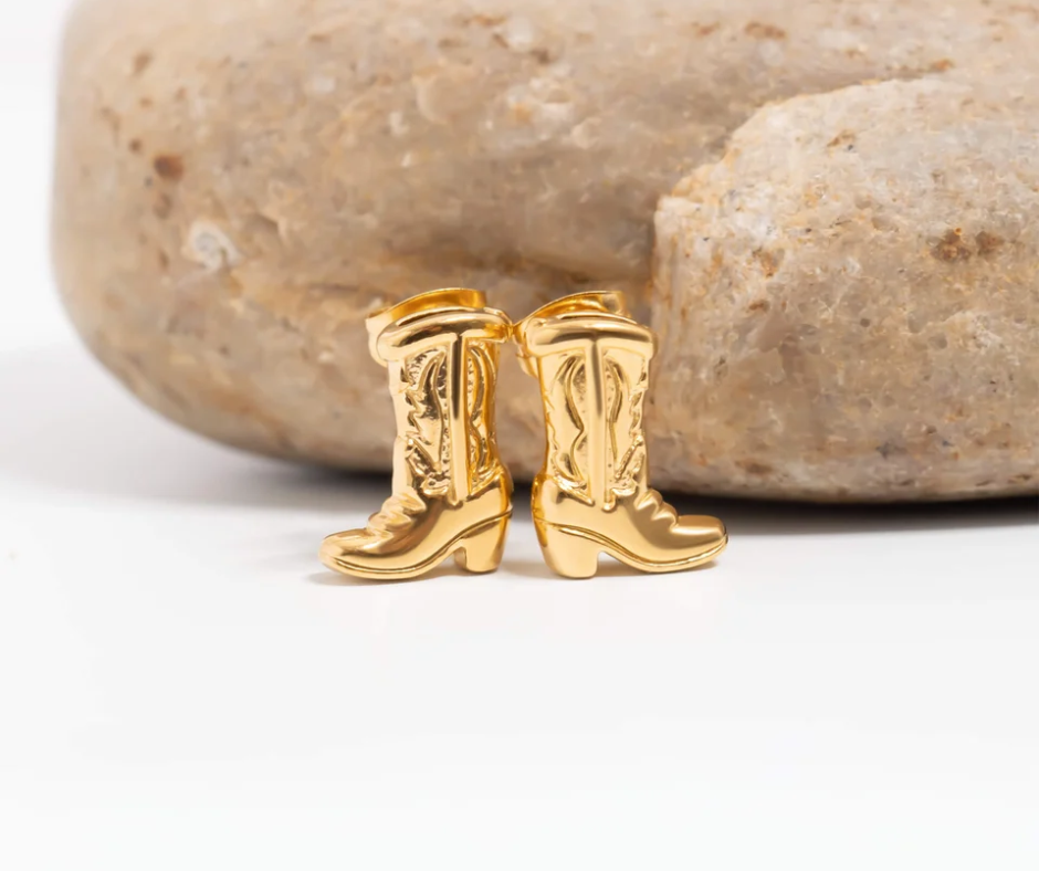 LUX Cowboy Boot Stud Earrings