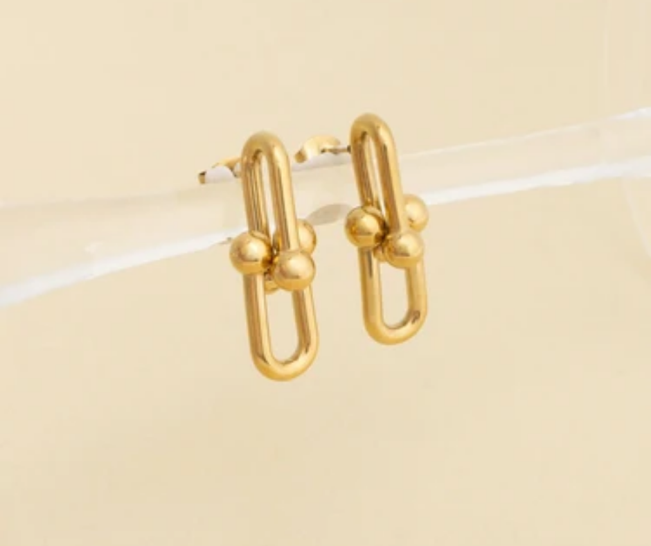 LUX Thick U-lock Chain Earrings