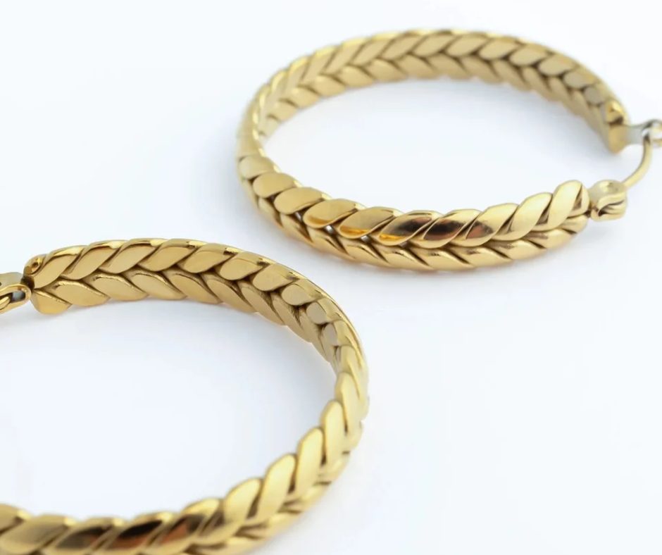 LUX Braided Hoop Earrings
