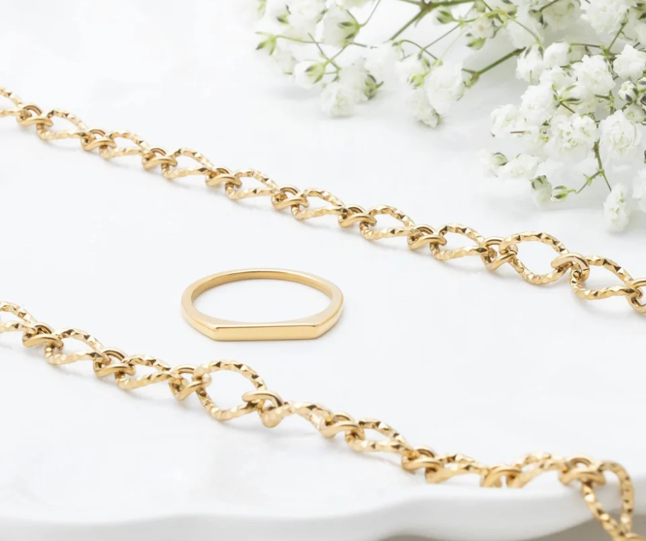 LUX Dainty Flat Blank Stack Ring