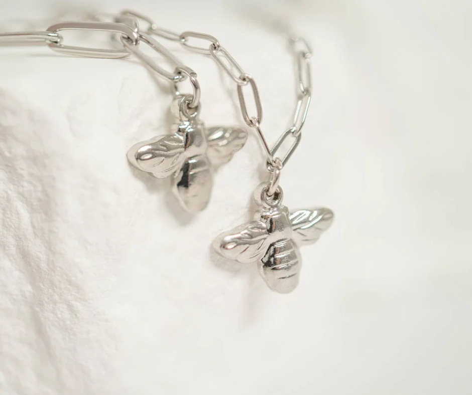 LUX Mommy & Me Bee Charm Necklace