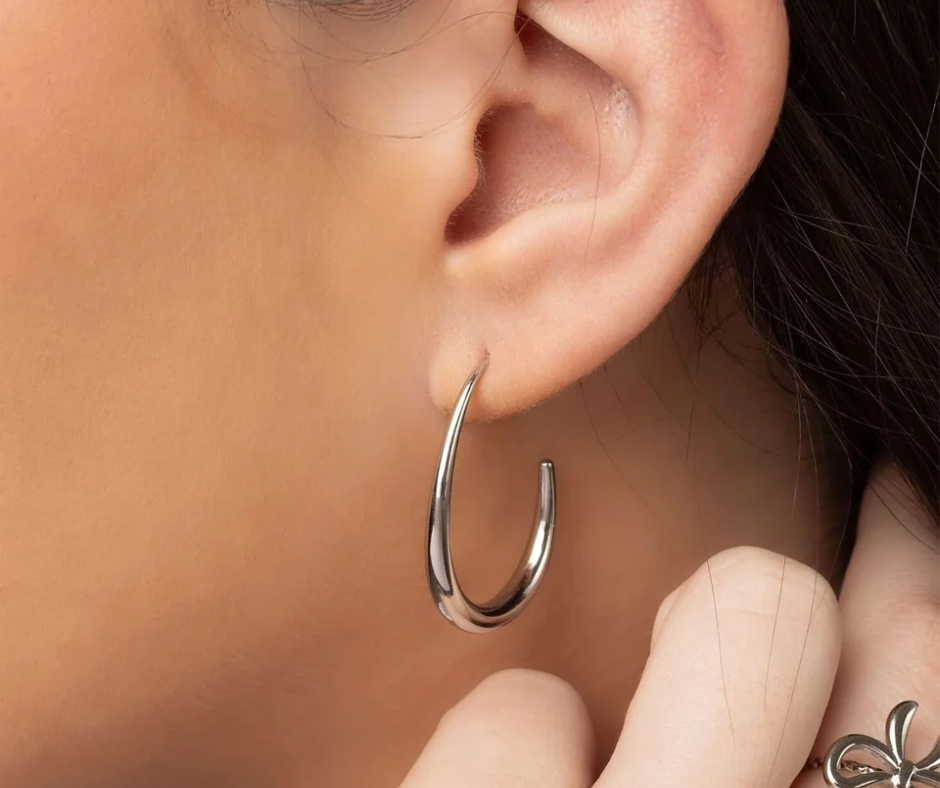LUX Abstract Hoop Earrings