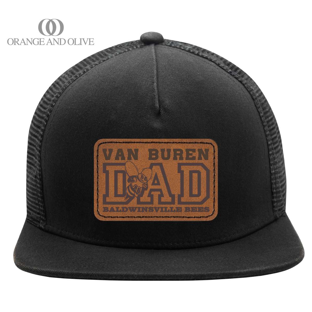 Trcuker Hat w/ Leather Patch - DAD - VanBuren Fall Fundraiser