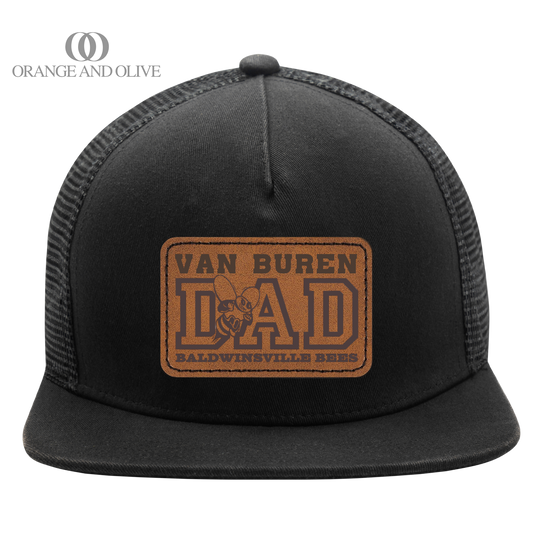 Trcuker Hat w/ Leather Patch - DAD - VanBuren Fall Fundraiser