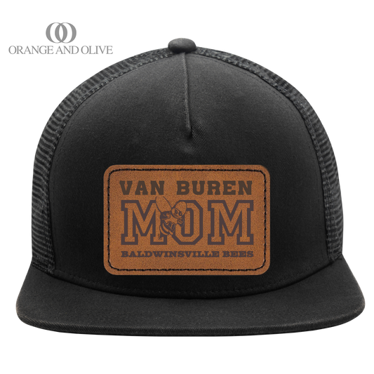 Trcuker Hat w/ Leather Patch - MOM - VanBuren Fall Fundraiser
