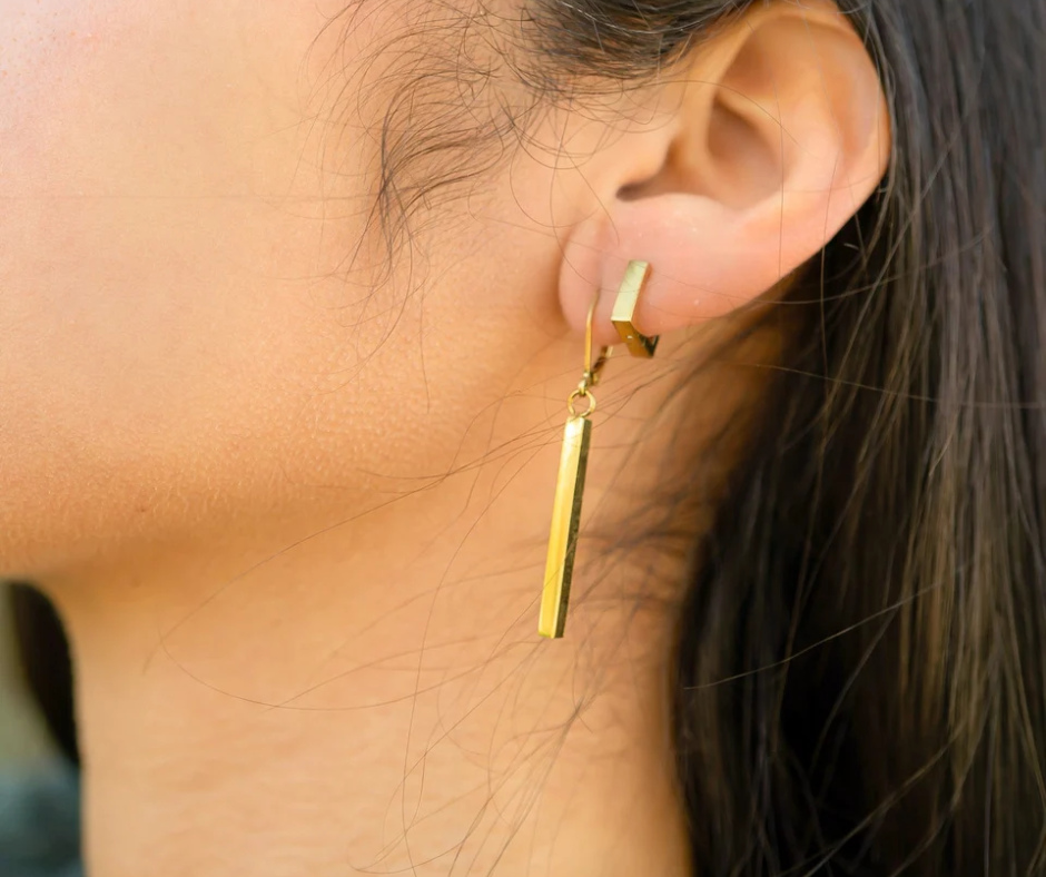 LUX Dangle Vertical Drop Bar Earrings