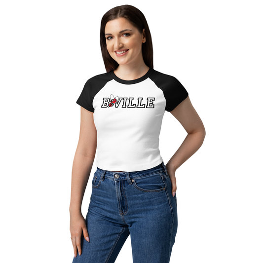 BVILLE Bee Women’s Raglan Baby Tee (Ray PTA Fundraiser)