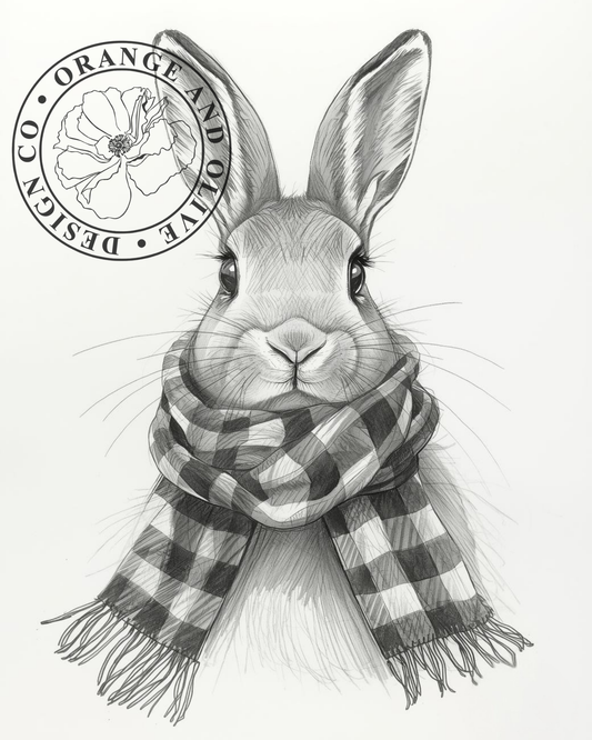 Bunny Sketch PNG Digital Download
