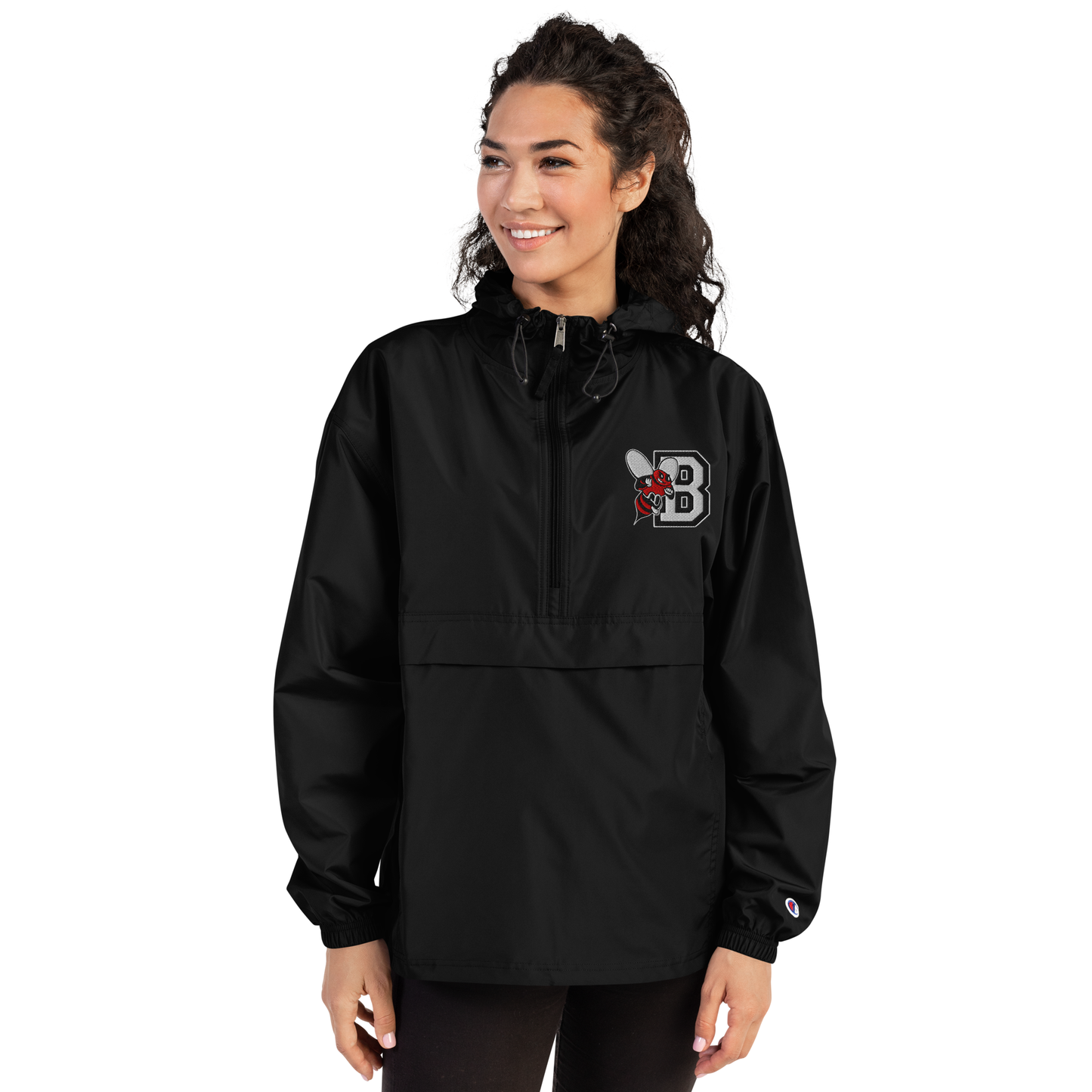 Bville Bee Embroidered Champion Packable Jacket (Ray PTA Fundraiser)
