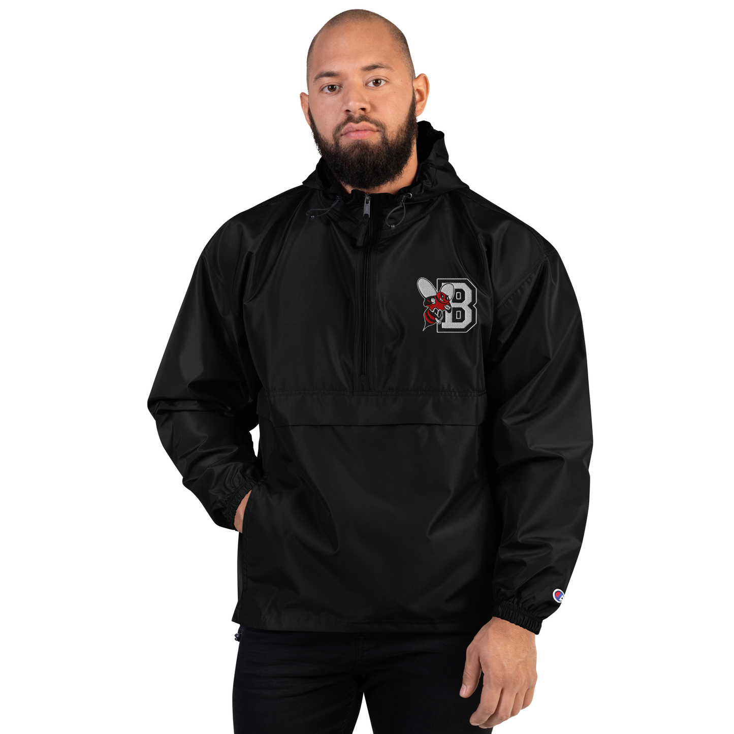 Bville Bee Embroidered Champion Packable Jacket (Ray PTA Fundraiser)