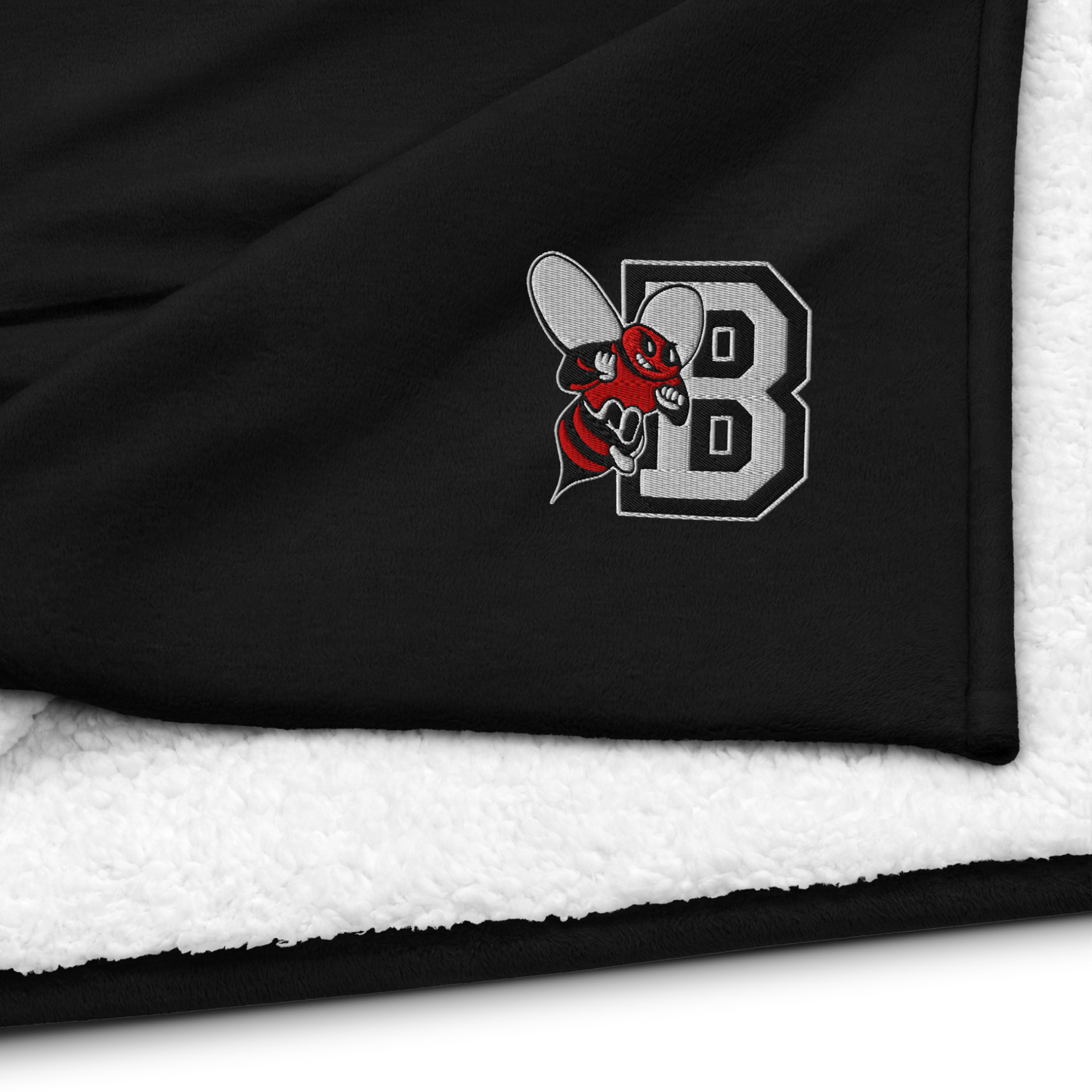 Bville Bee Embroidered Sherpa Blanket (Bville Soccer Fundraiser)