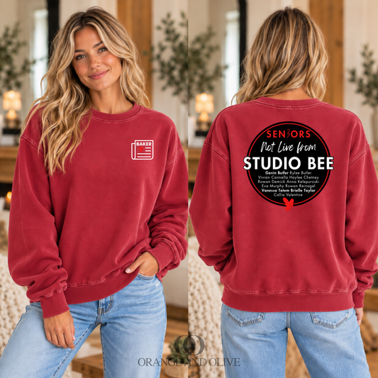 SENIORS '27 Crew Sweatshirt Comfort Colors ADULT - Baker News