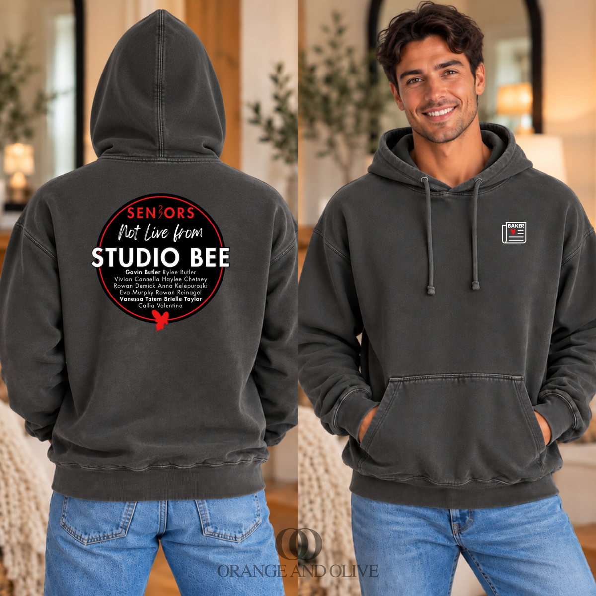 SENIORS '27 HOODIE Comfort Colors  - ADULT - Baker News