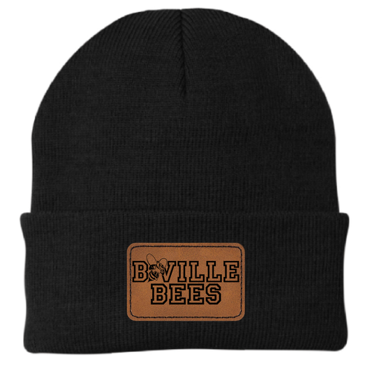 Beanie w/ Leather Patch