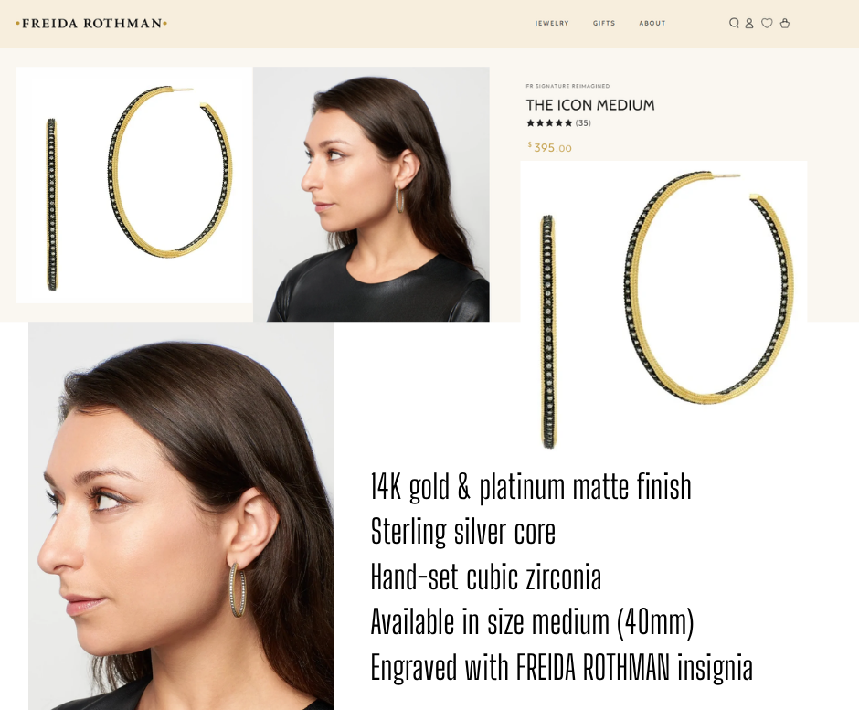 Freida Rothman Icon Hoop Earrings
