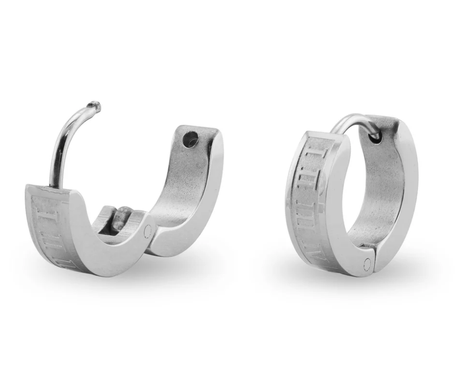 LUX Roman Numeral Hoop Earrings