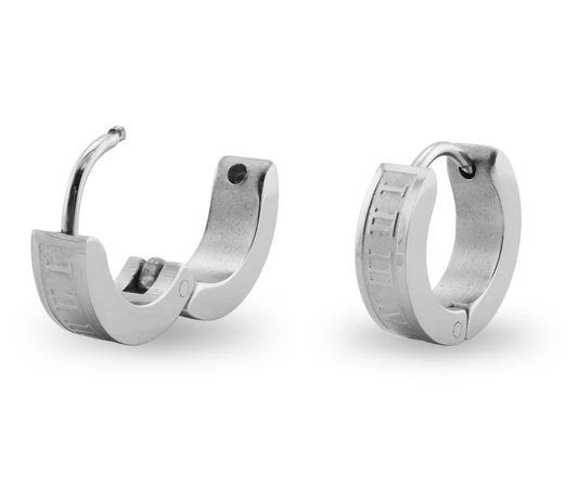 LUX Roman Numeral Hoop Earrings