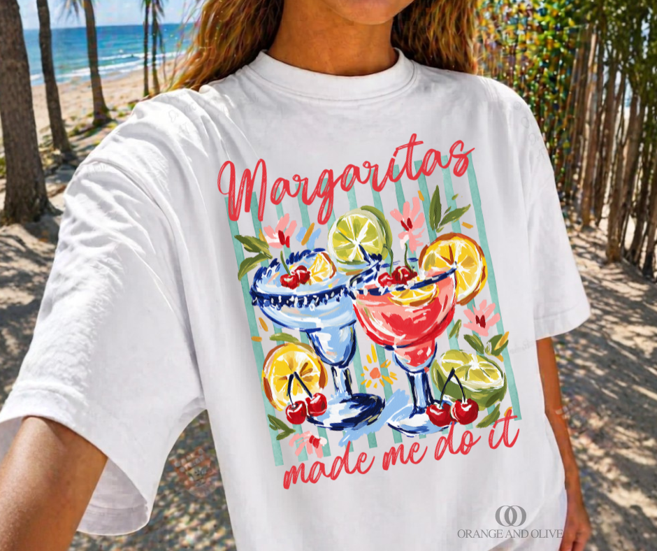 Margaritas Made Me Do It Tee PRE ORDER (review description for details)